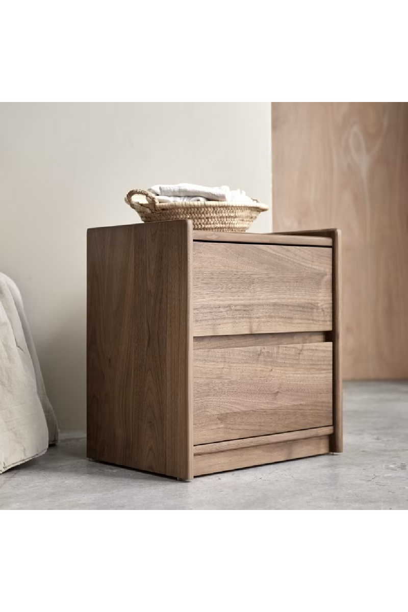 Solid Walnut Bedside Cabinet | Tikamoon Arto | Woodfurniture.com