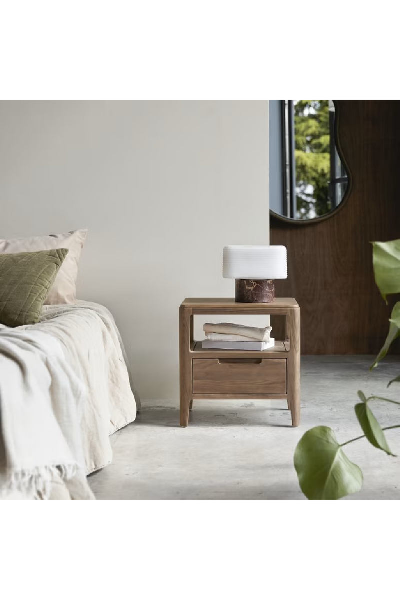 Solid Walnut Bedside Cabinet | Tikamoon Arto | Woodfurniture.com