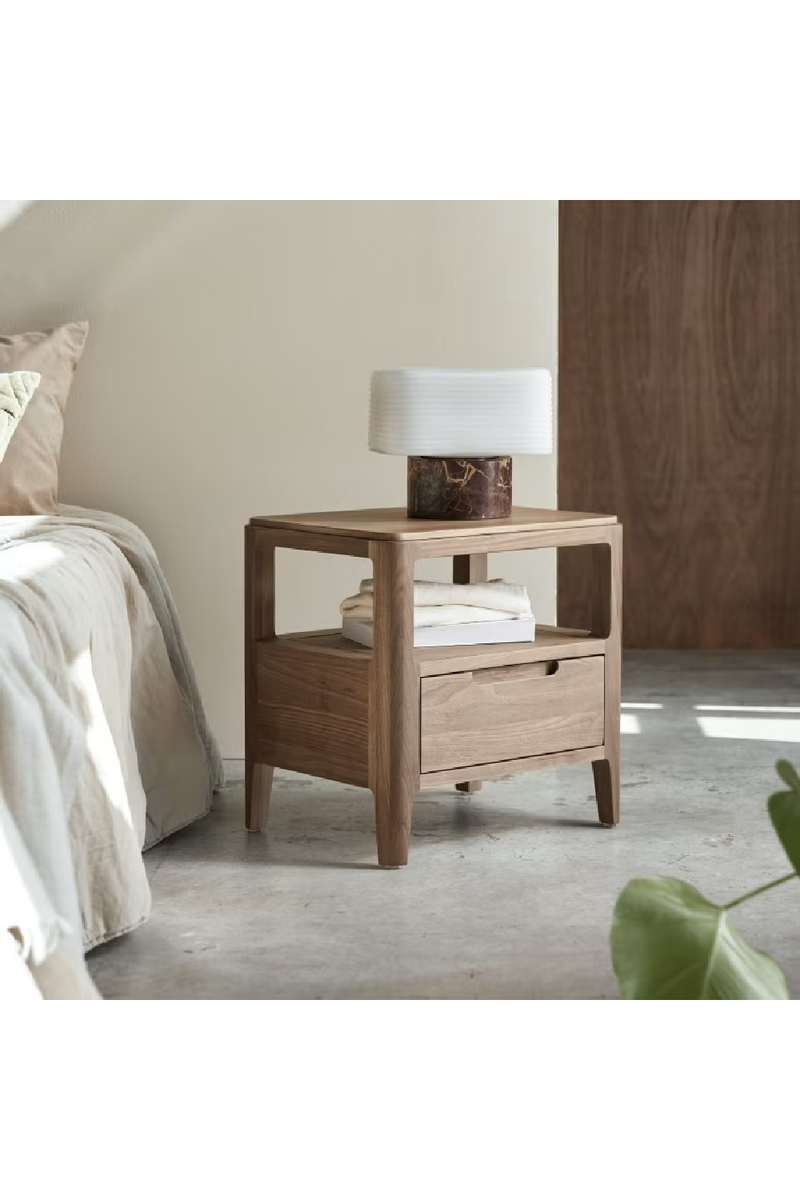 Solid Walnut Bedside Cabinet | Tikamoon Arto | Woodfurniture.com