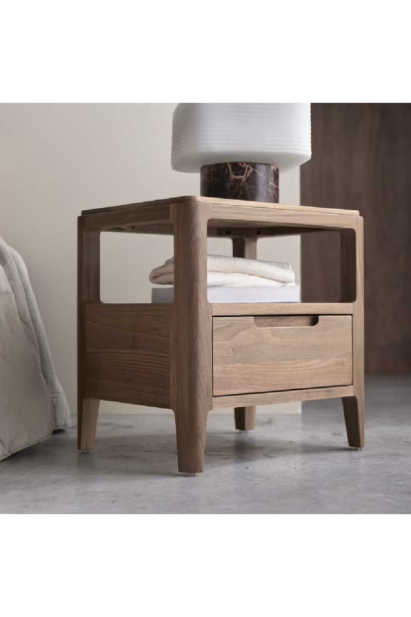 Solid Walnut Bedside Cabinet | Tikamoon Arto | Woodfurniture.com