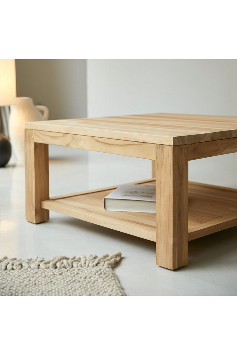 Square Teak Coffee Table | Tikamoon Eve | Woodfurniture.com