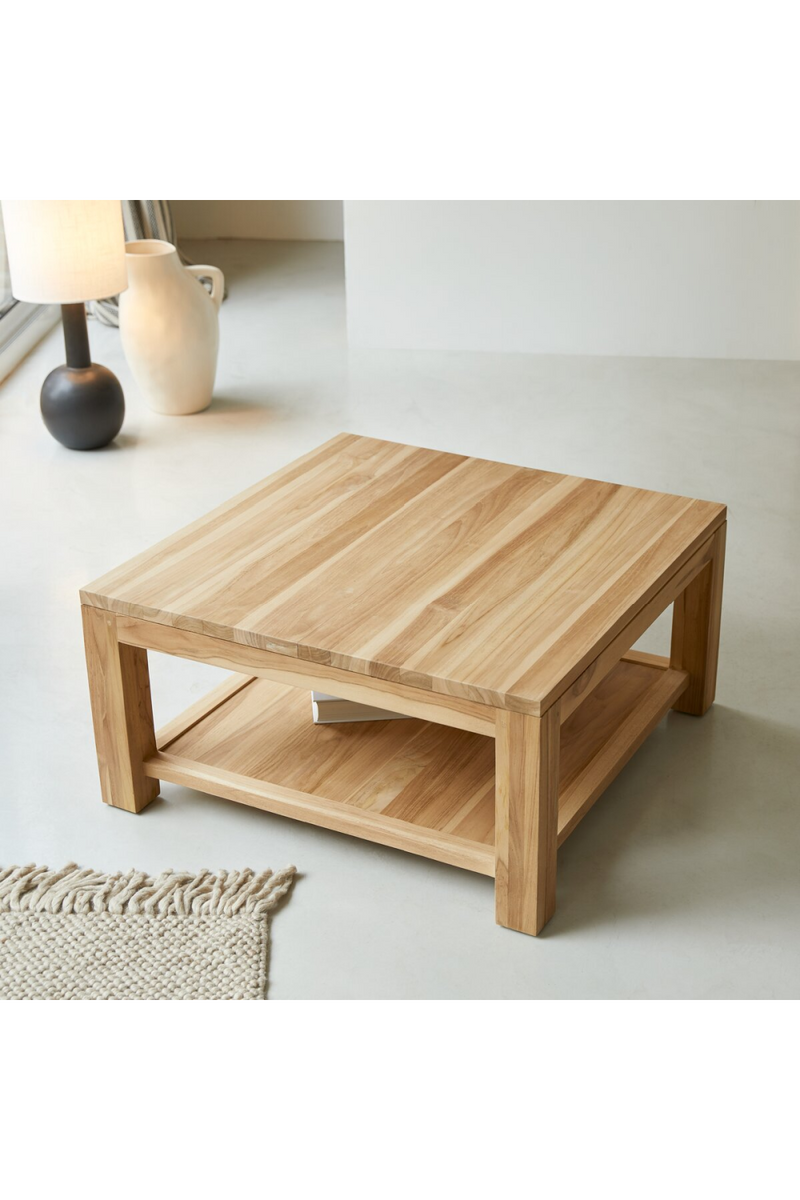 Square Teak Coffee Table | Tikamoon Eve | Woodfurniture.com