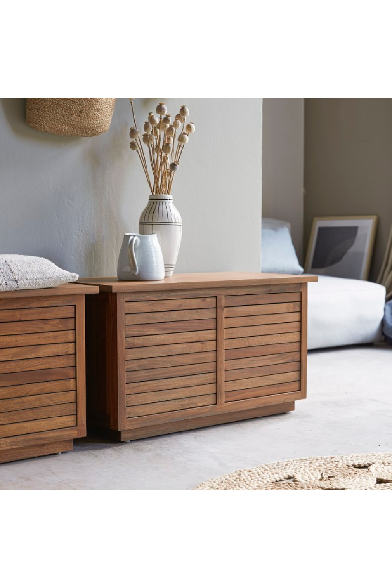 Solid Acacia Slatted Chest | Tikamoon Loggia | Woodfurniture.com