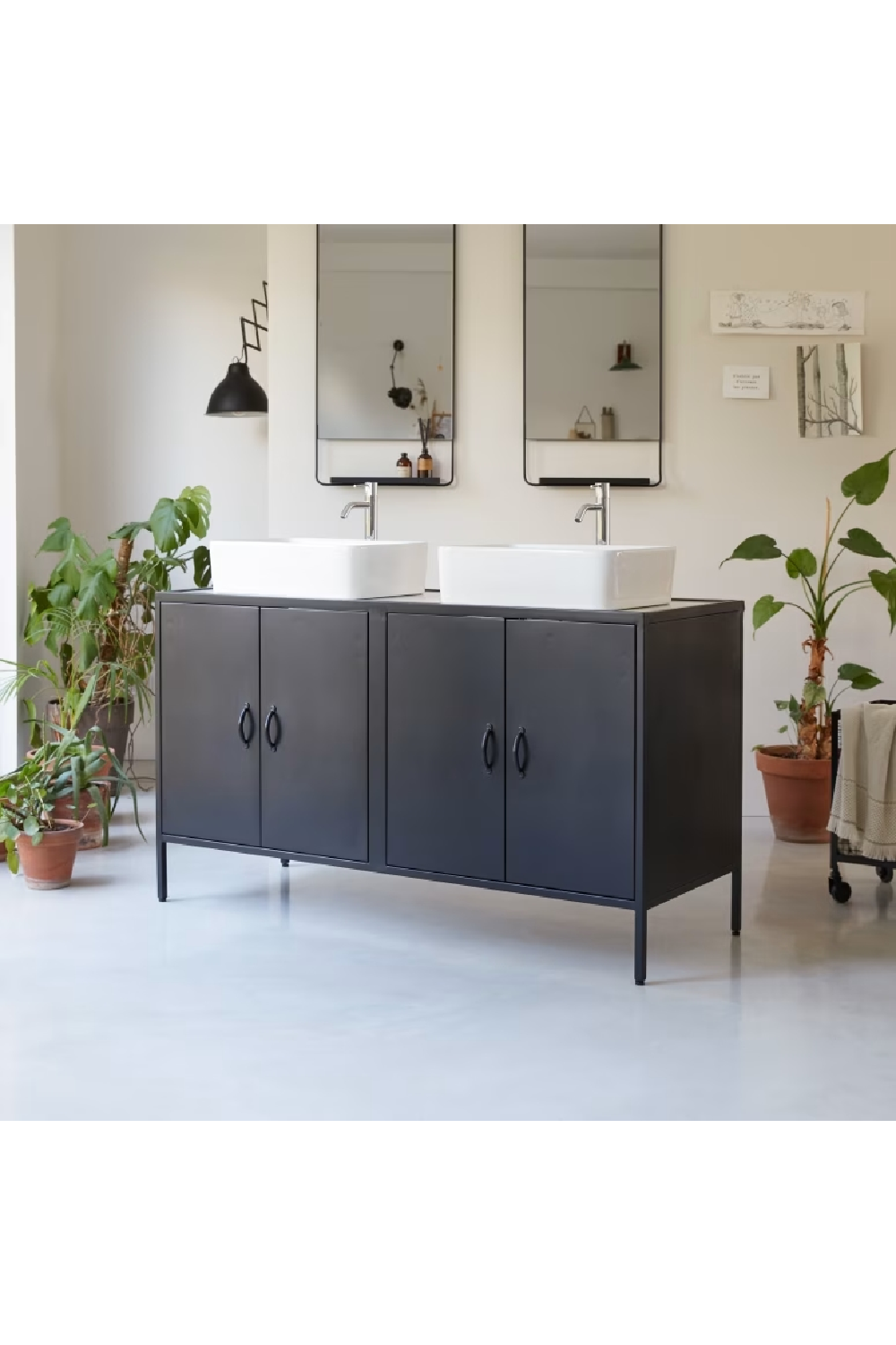 Industrial Metal Vanity Unit | Tikamoon Lizzie | Woodfurniture.com