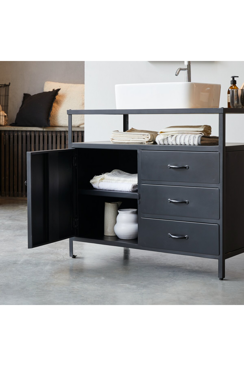 Black Mango Vanity Cabinet | Tikamoon Industriel | Woodfurniture.com