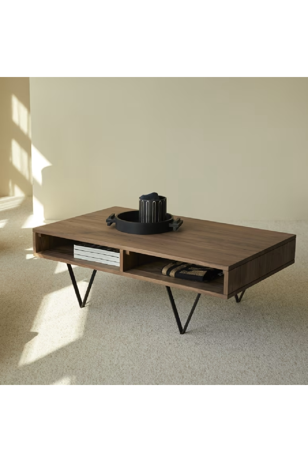 Solid Walnut Coffee Table | Tikamoon Metric | Woodfurniture.com