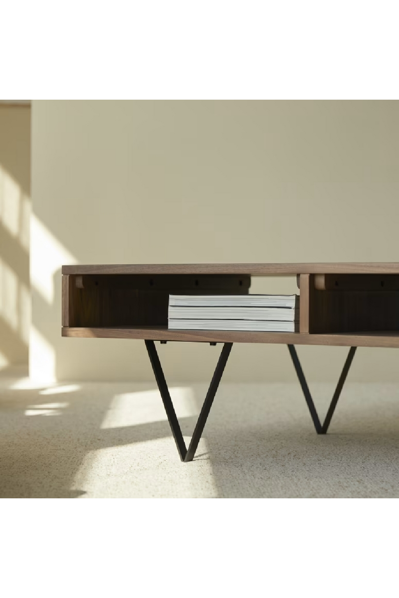 Solid Walnut Coffee Table | Tikamoon Metric | Woodfurniture.com