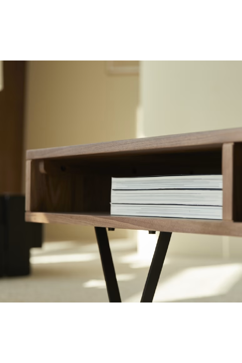 Solid Walnut Coffee Table | Tikamoon Metric | Woodfurniture.com