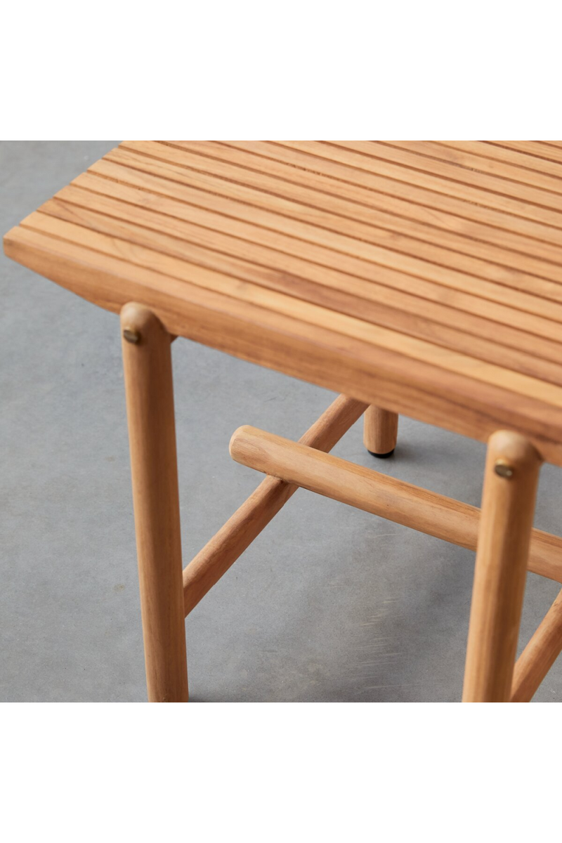Teak Slatted Side Table | Tikamoon Fado | Woodfurniture.com