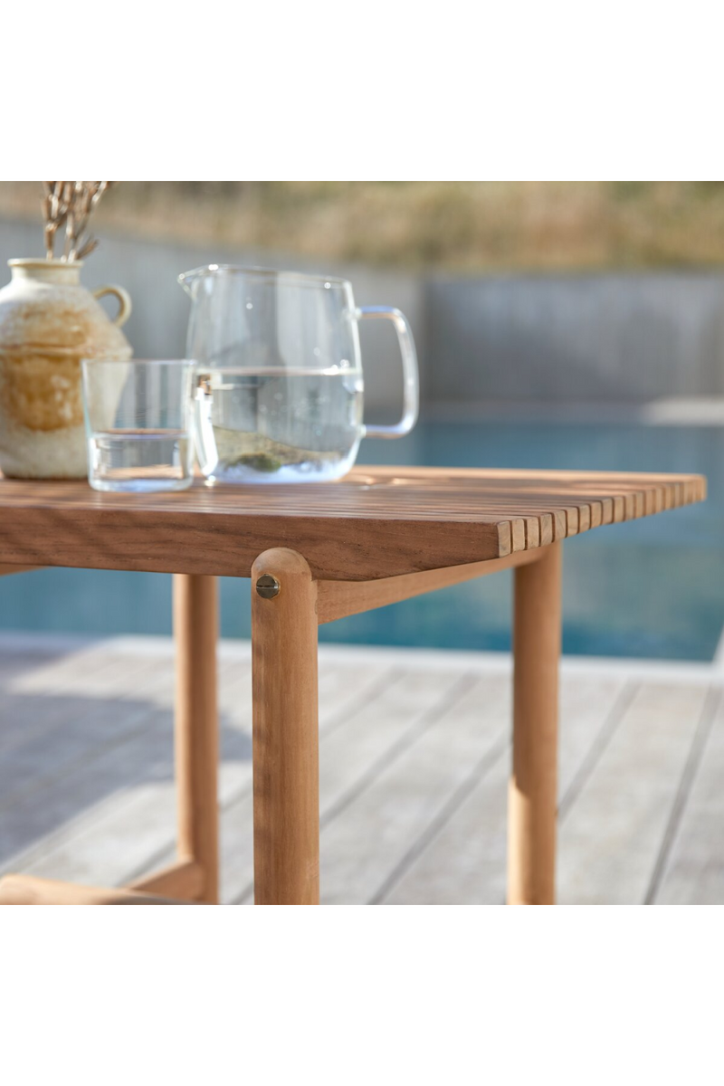 Teak Slatted Side Table | Tikamoon Fado | Woodfurniture.com