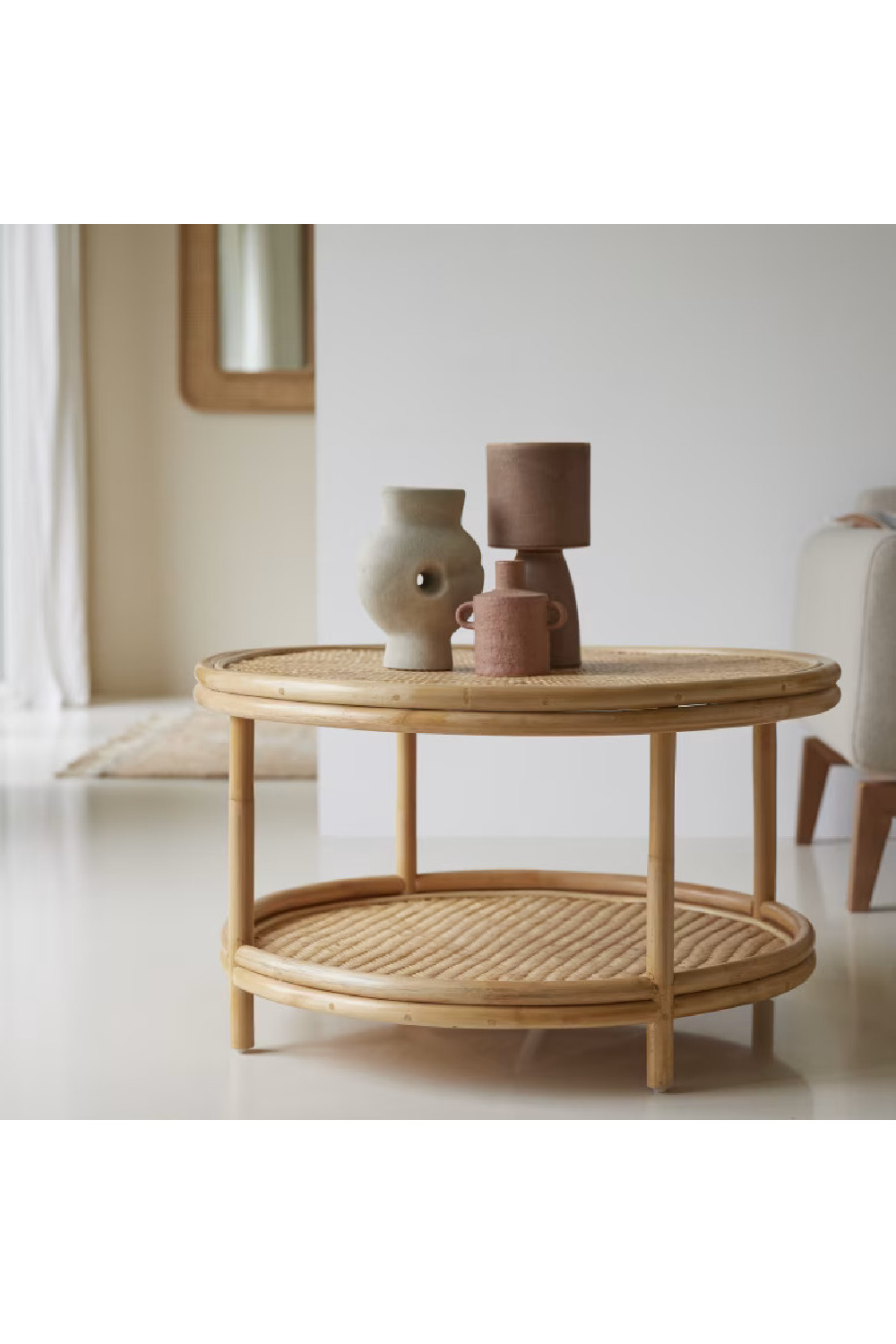 Herringbone Rattan Coffee Table | Tikamoon Ella | Oroatrade.com