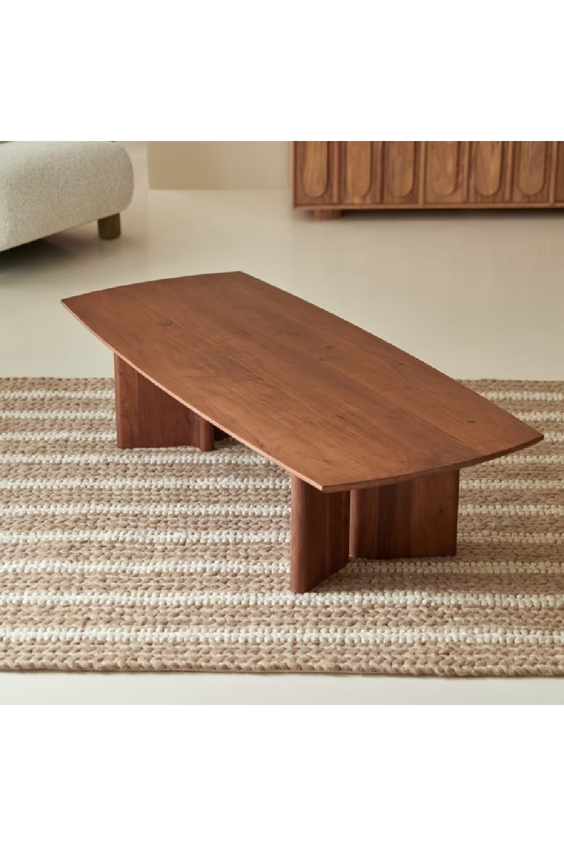 Varnished Acacia Coffee Table | Tikamoon Suzanne | Woodfurniture.com