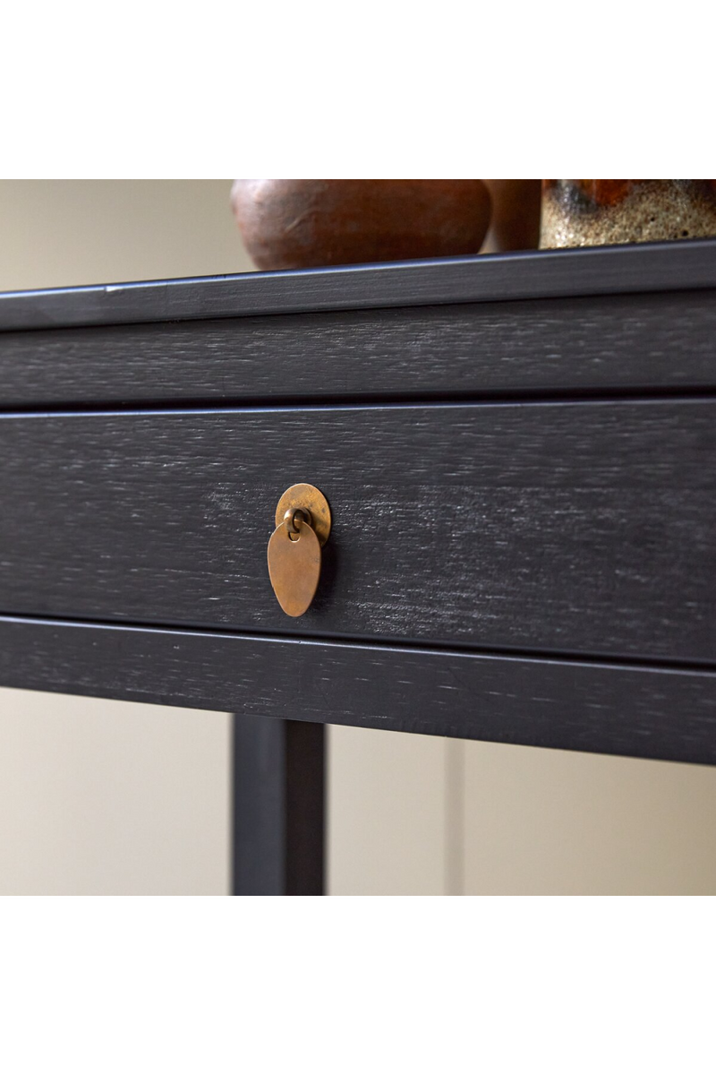 Black Pine 2-Drawer Console Table | Tikamoon Zenaka | Woodfurniture.com