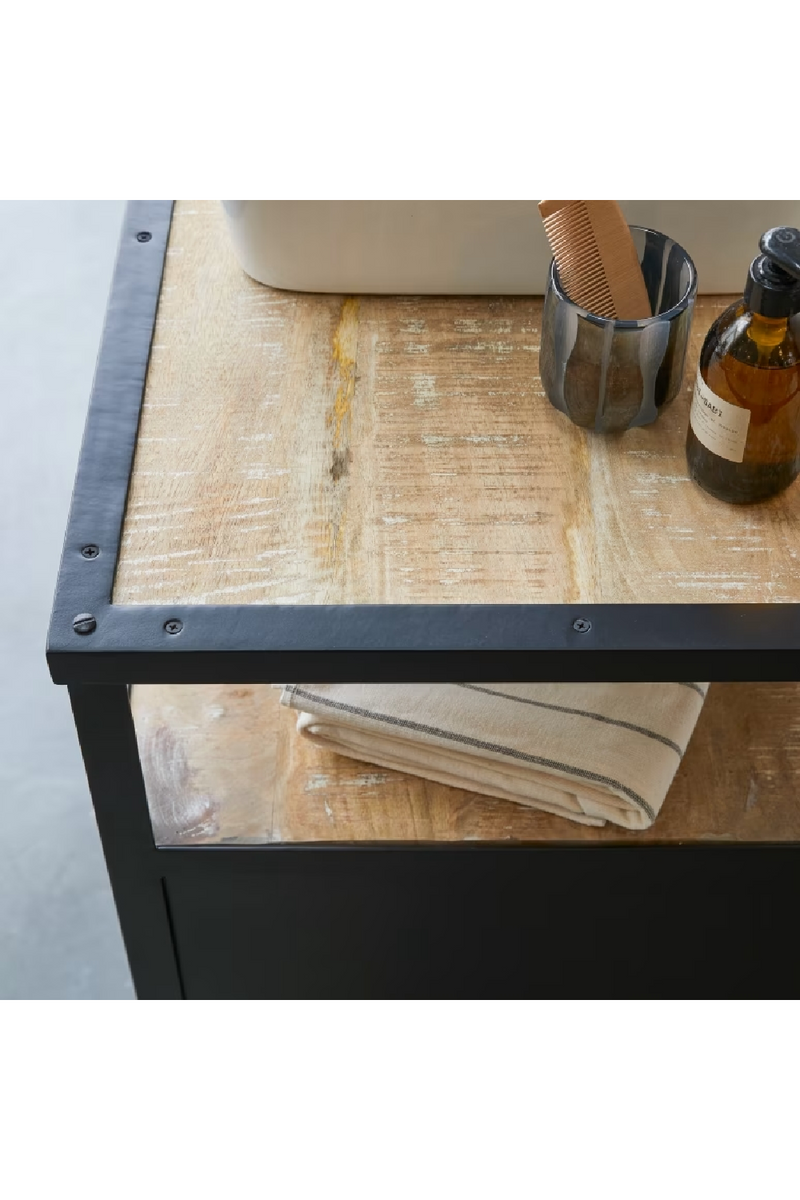 Black Mango Vanity Cabinet | Tikamoon Industriel | Woodfurniture.com