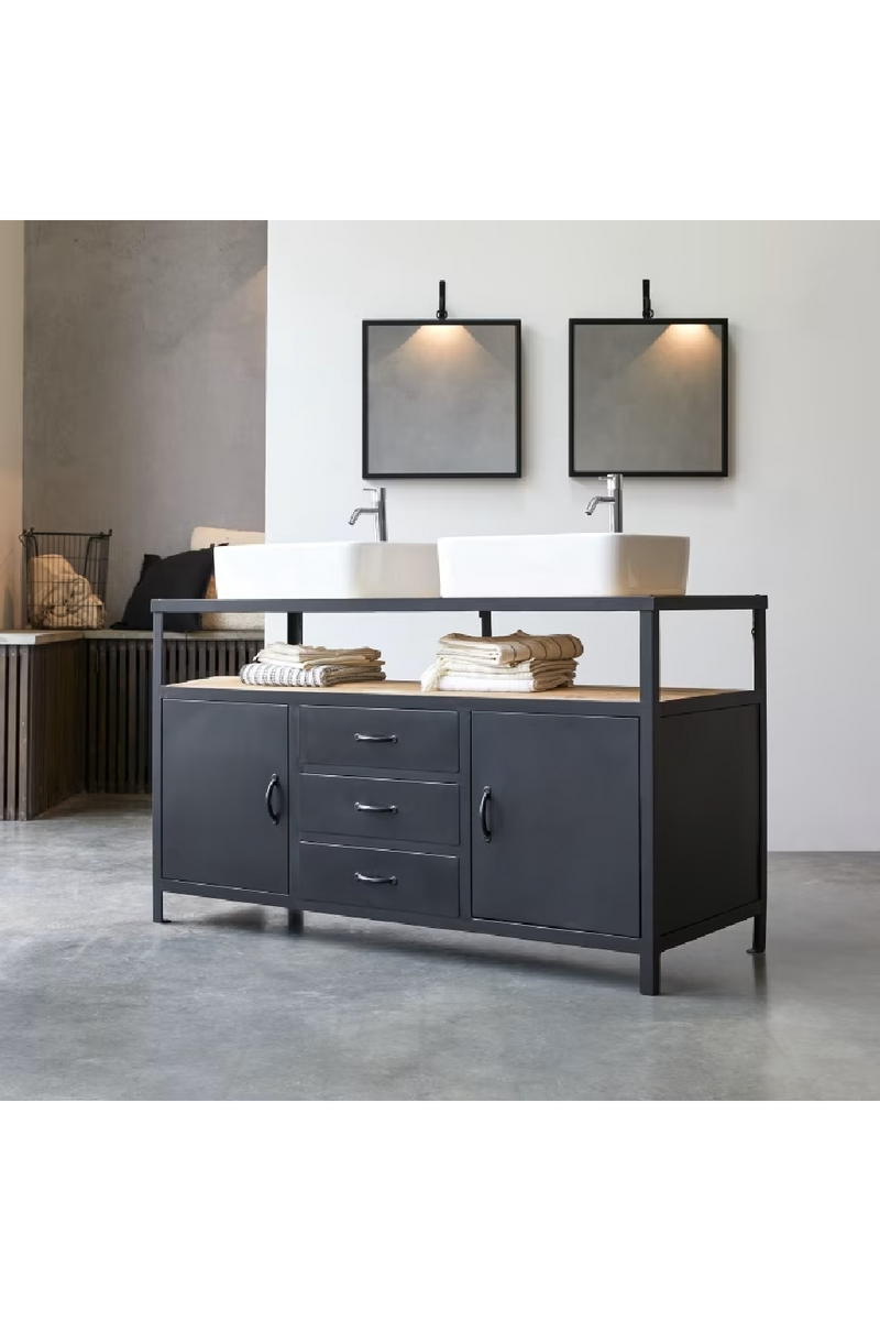 Black Mango Vanity Cabinet | Tikamoon Industriel | Woodfurniture.com