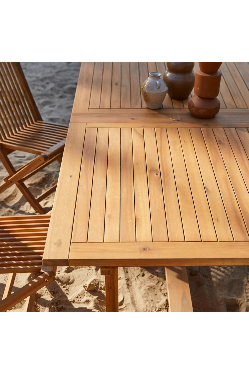 Acacia Rectangular Garden Table | Tikamoon Capri | Woodfurniture.com