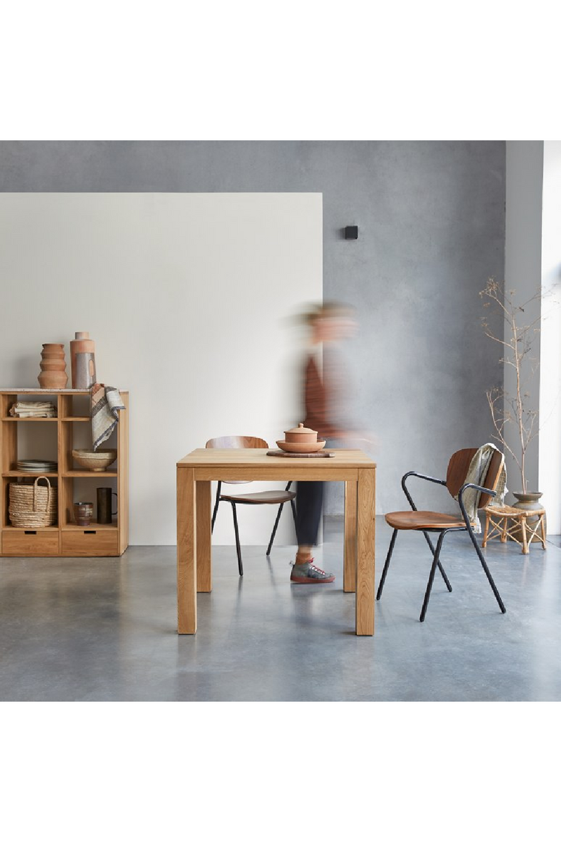 Oiled Oak Square Dining Table | Tikamoon Eden | Woodfurniture.com