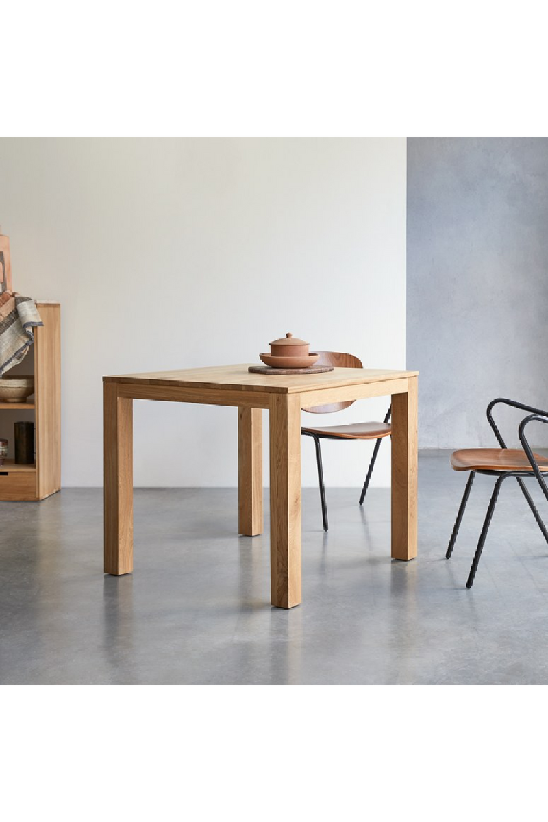 Oiled Oak Square Dining Table | Tikamoon Eden | Woodfurniture.com