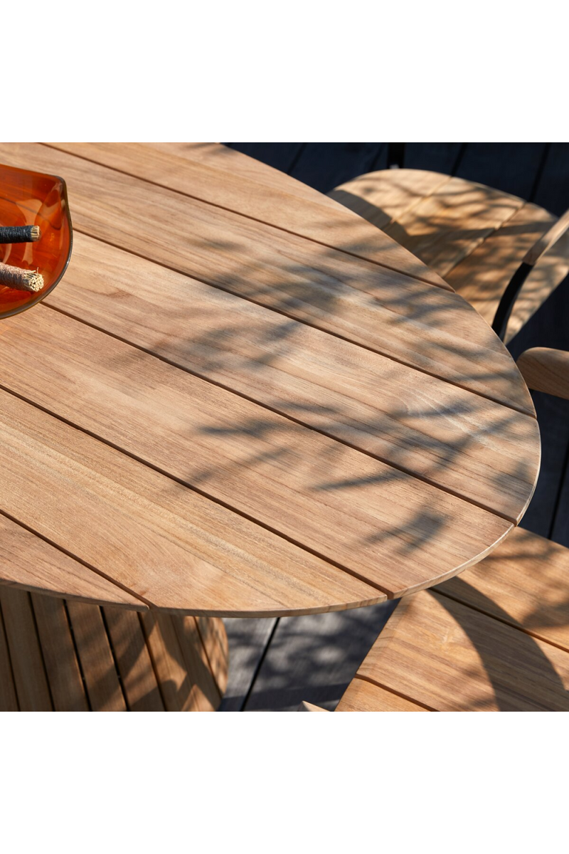 Teak Oval Garden Table | Tikamoon Paloma | Woodfurniture.com