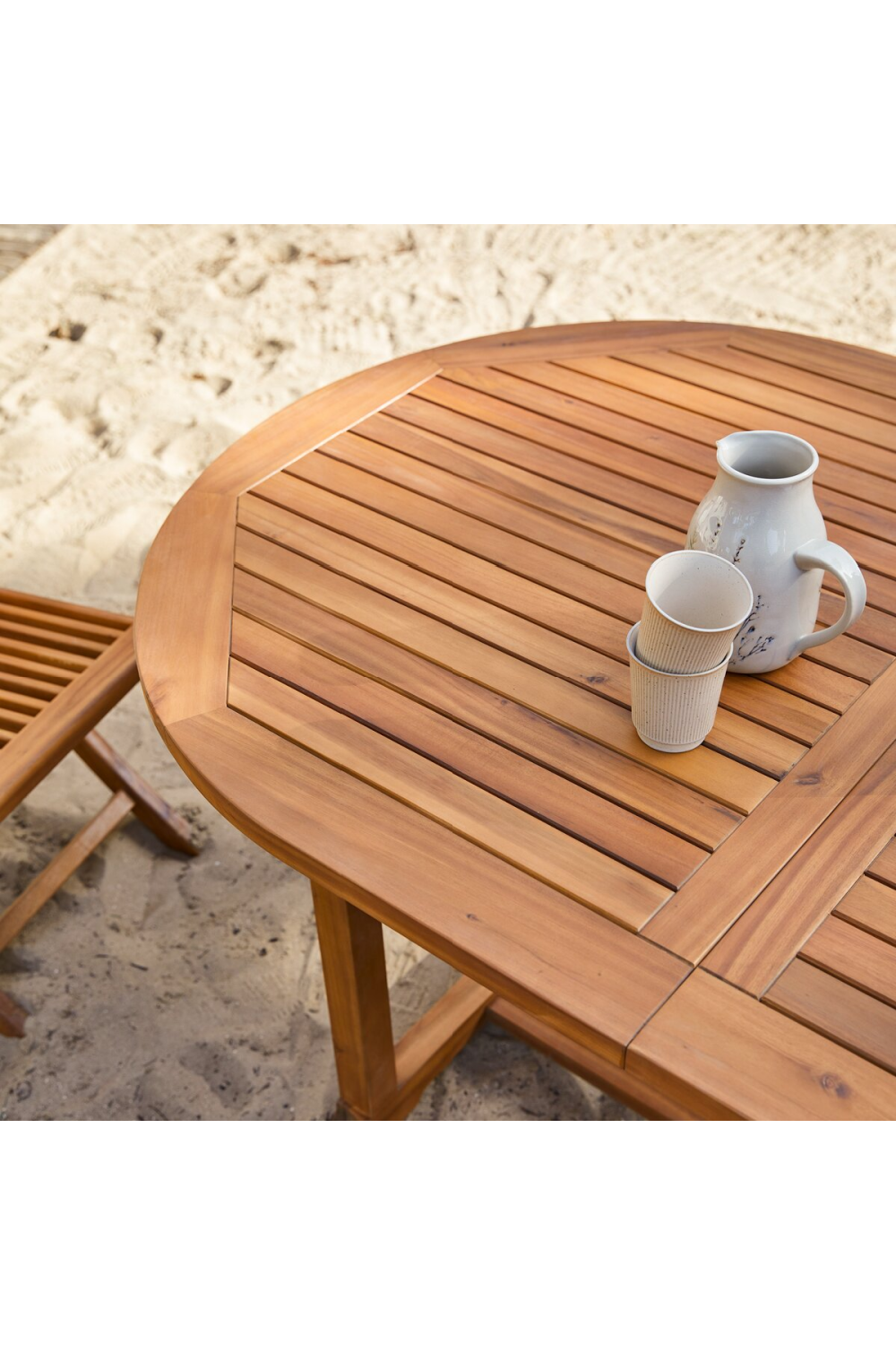 Acacia Oval Extendable Garden Table | Tikamoon Capri | Woodfurniture.com