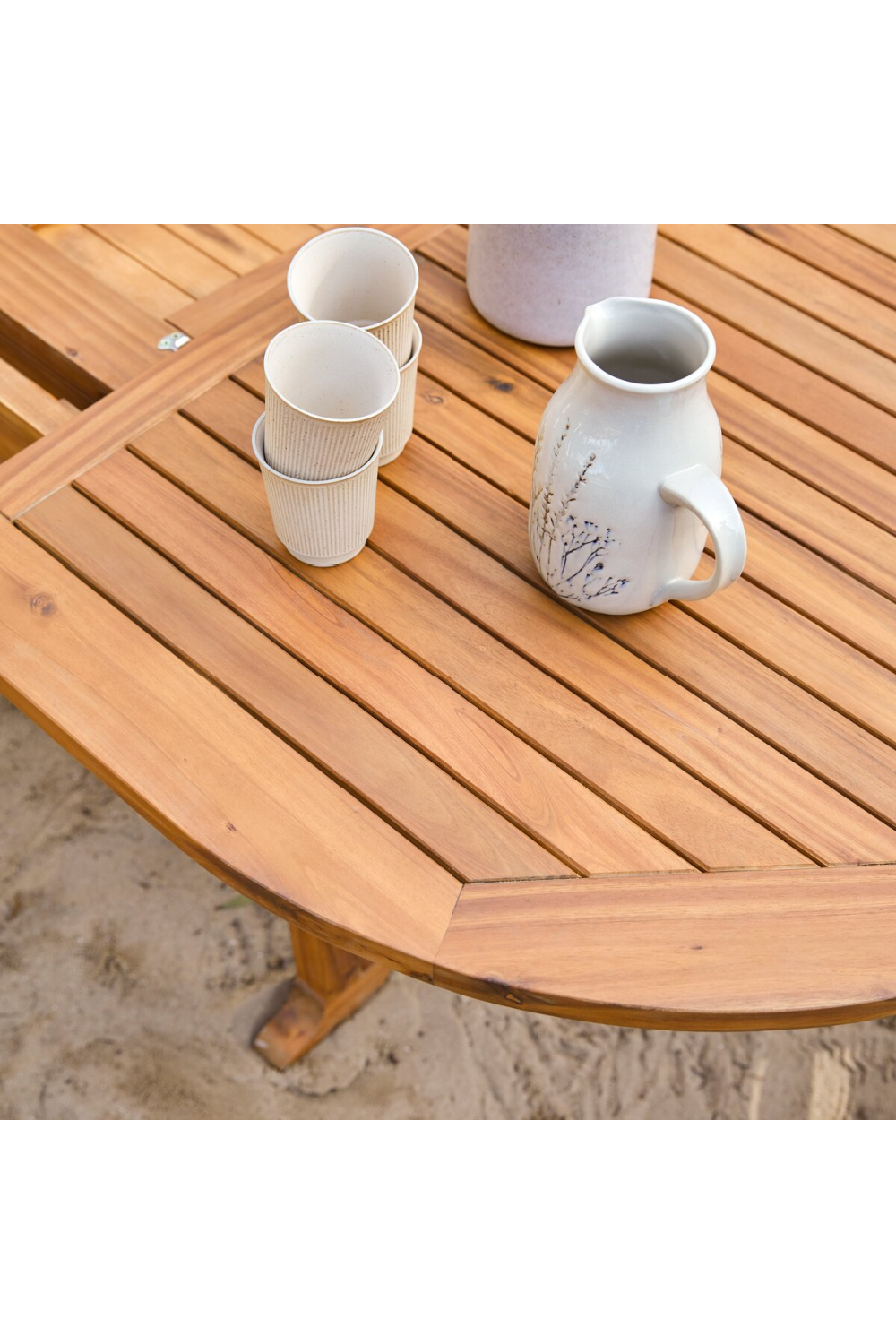 Acacia Oval Extendable Garden Table | Tikamoon Capri | Woodfurniture.com