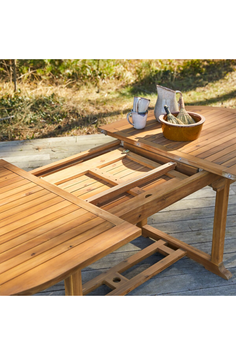 Acacia Oval Extendable Garden Table | Tikamoon Capri | Woodfurniture.com
