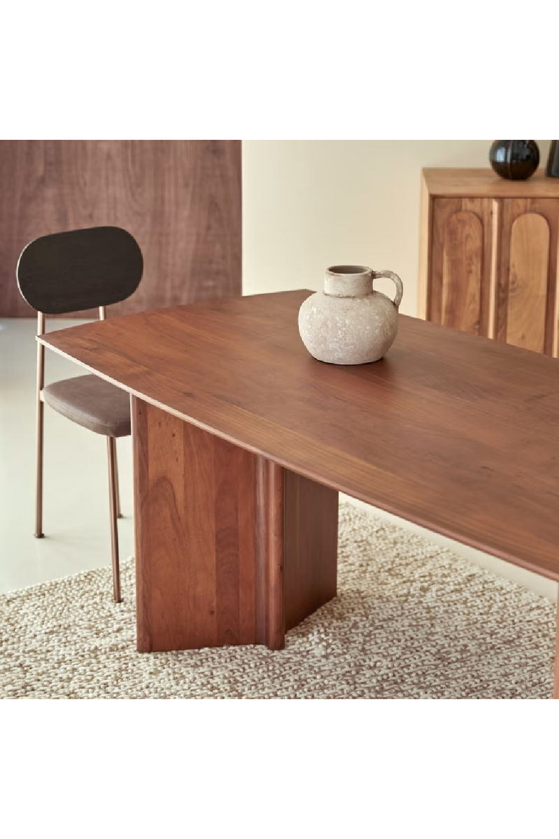 Varnished Acacia 6-Seater Table | Tikamoon Suzanne | Woodfurniture.com