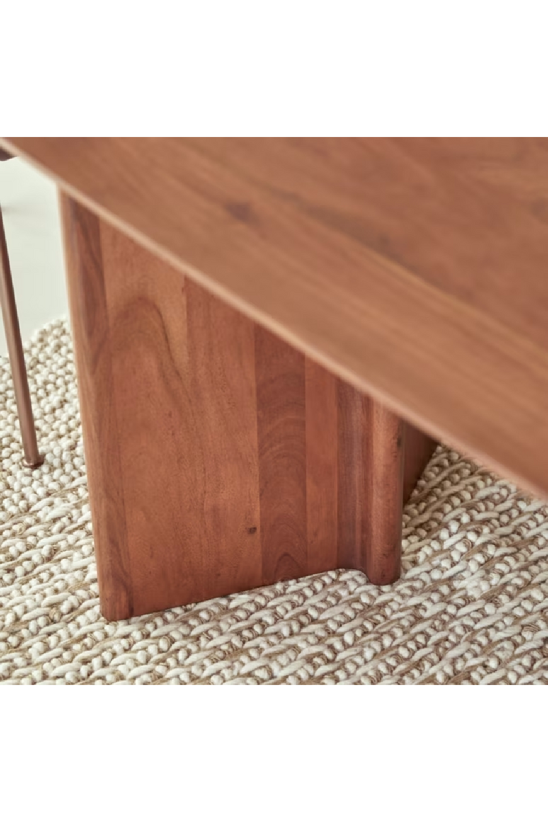 Varnished Acacia 6-Seater Table | Tikamoon Suzanne | Woodfurniture.com