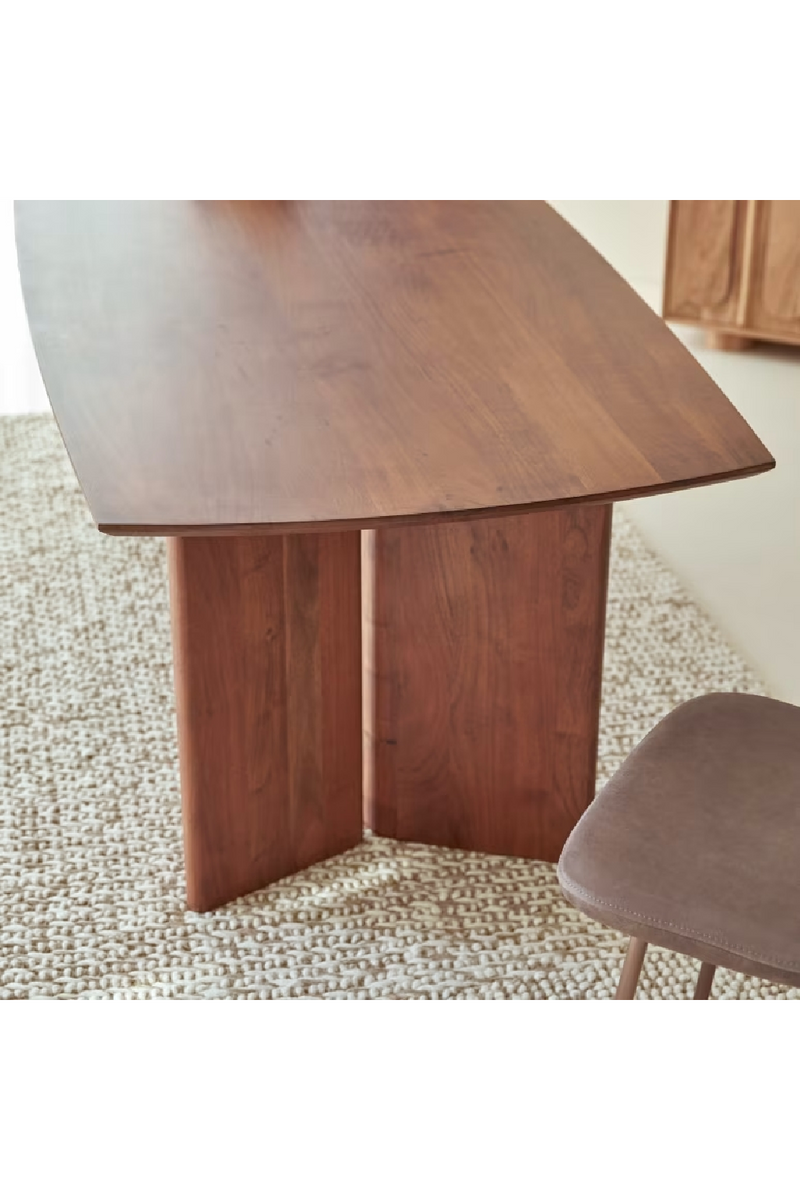 Varnished Acacia 6-Seater Table | Tikamoon Suzanne | Woodfurniture.com