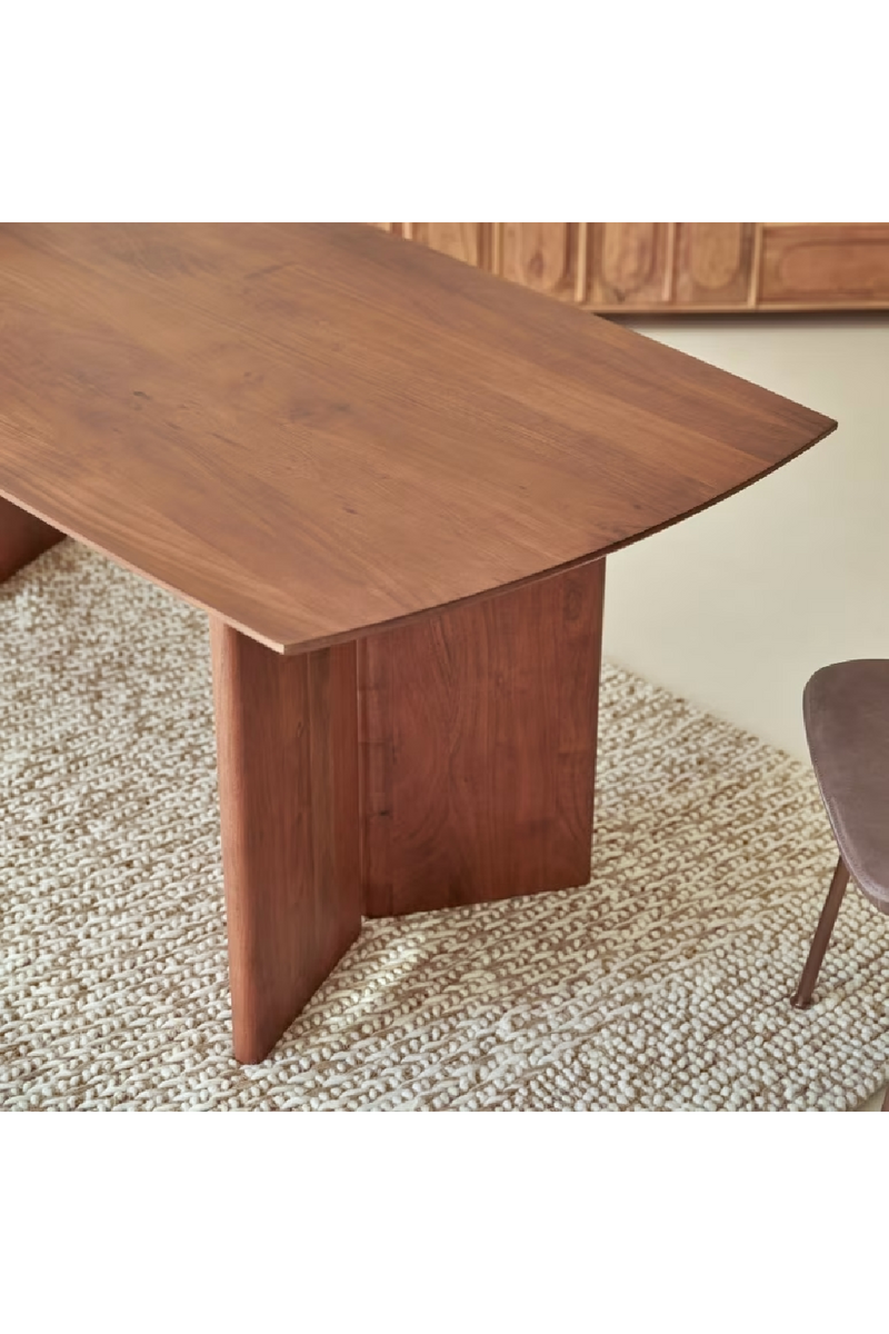 Varnished Acacia 6-Seater Table | Tikamoon Suzanne | Woodfurniture.com