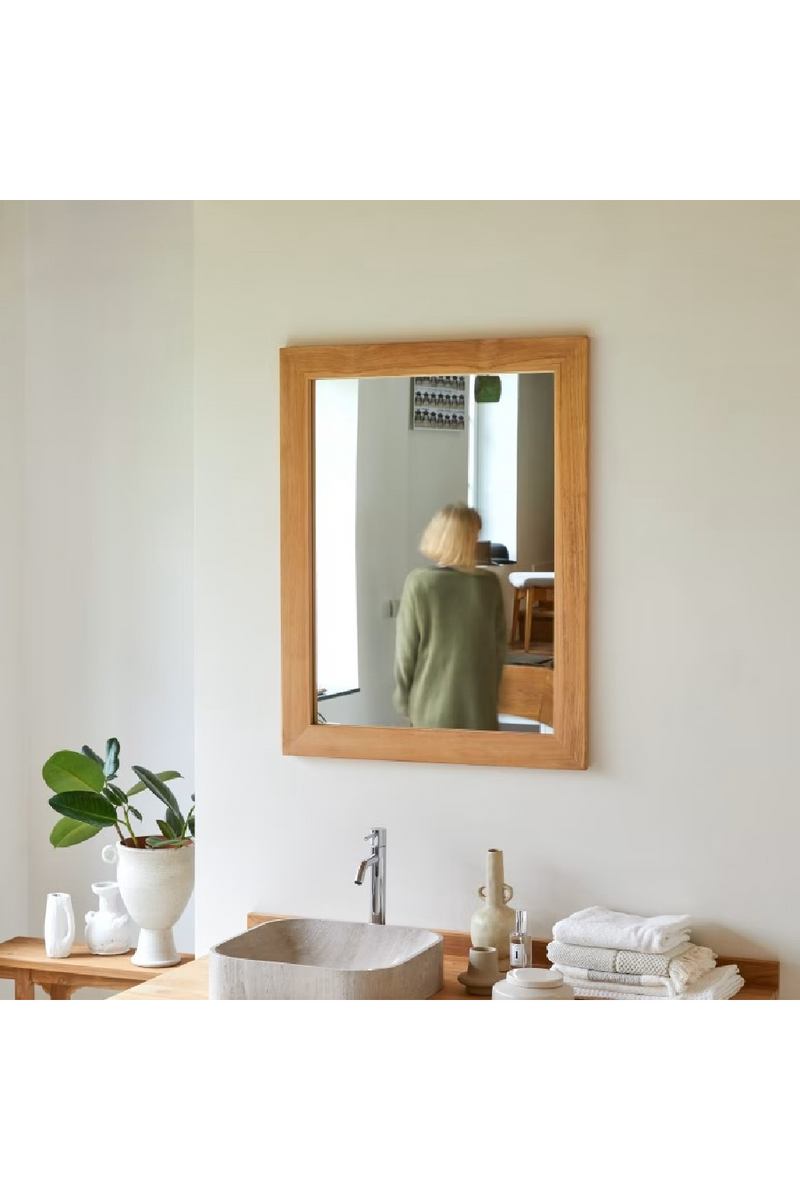 Teak Framed Vanity Mirror | Tikamoon Tona | Woodfurniture.com
