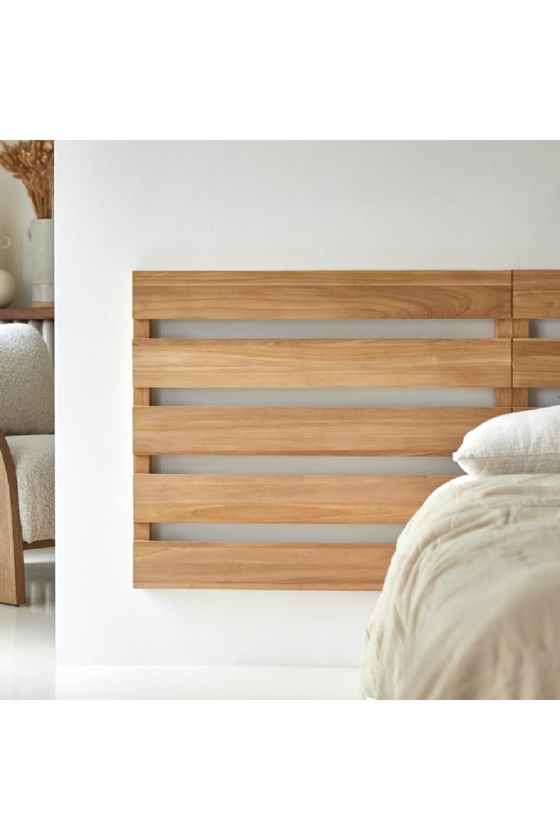 Solid Teak Slatted Headboard | Tikamoon Urbain | Woodfurniture.com