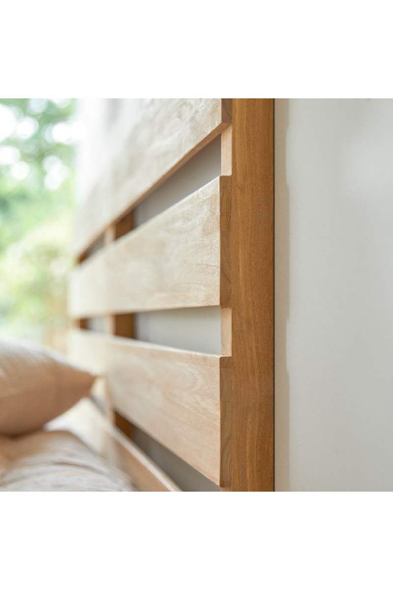 Solid Teak Slatted Headboard | Tikamoon Urbain | Woodfurniture.com