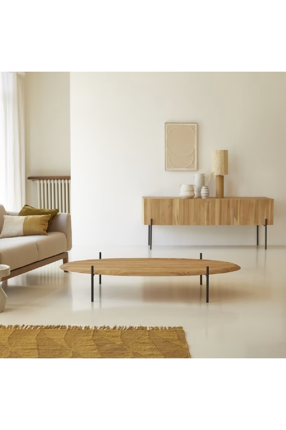 Modern Teak Coffee Table | Tikamoon Honorine | Woodfurniture.com