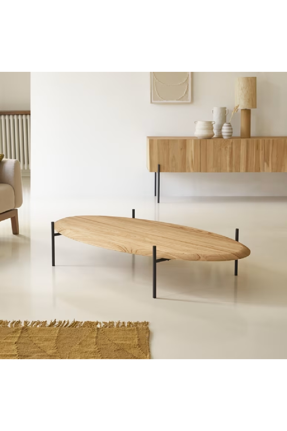 Modern Teak Coffee Table | Tikamoon Honorine | Woodfurniture.com