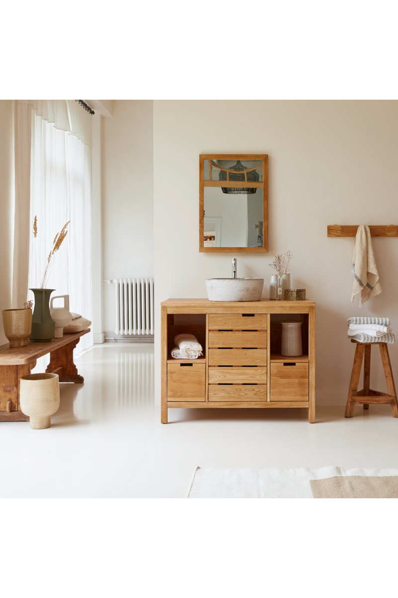 Solid Oak Vanity Cabinet | Tikamoon Serena | Woodfurniture.com