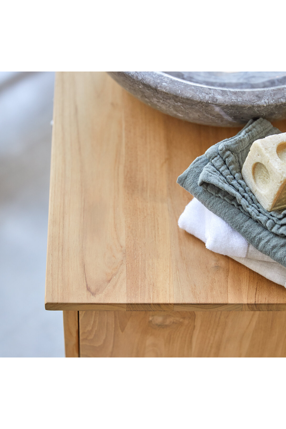 Natural Teak Vanity Unit | Tikamoon Soho | Woodfurniture.com