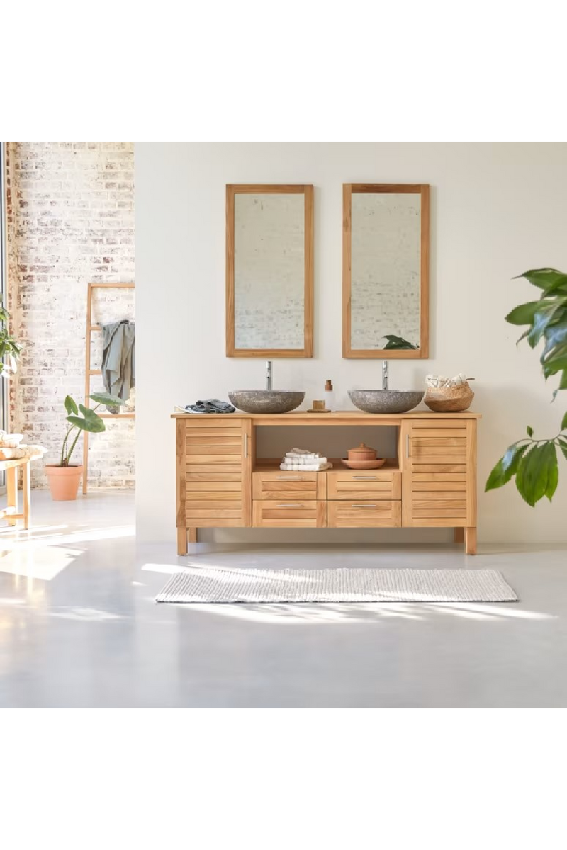 Natural Teak Vanity Unit | Tikamoon Soho | Woodfurniture.com