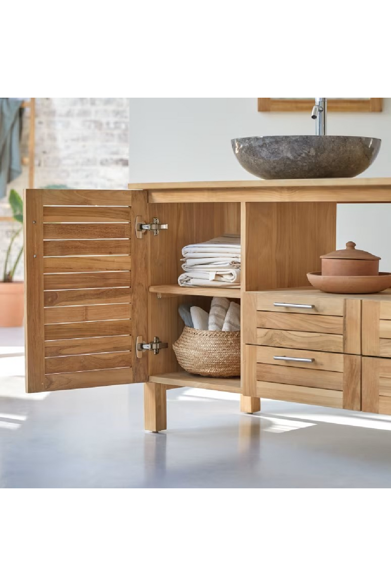 Natural Teak Vanity Unit | Tikamoon Soho | Woodfurniture.com