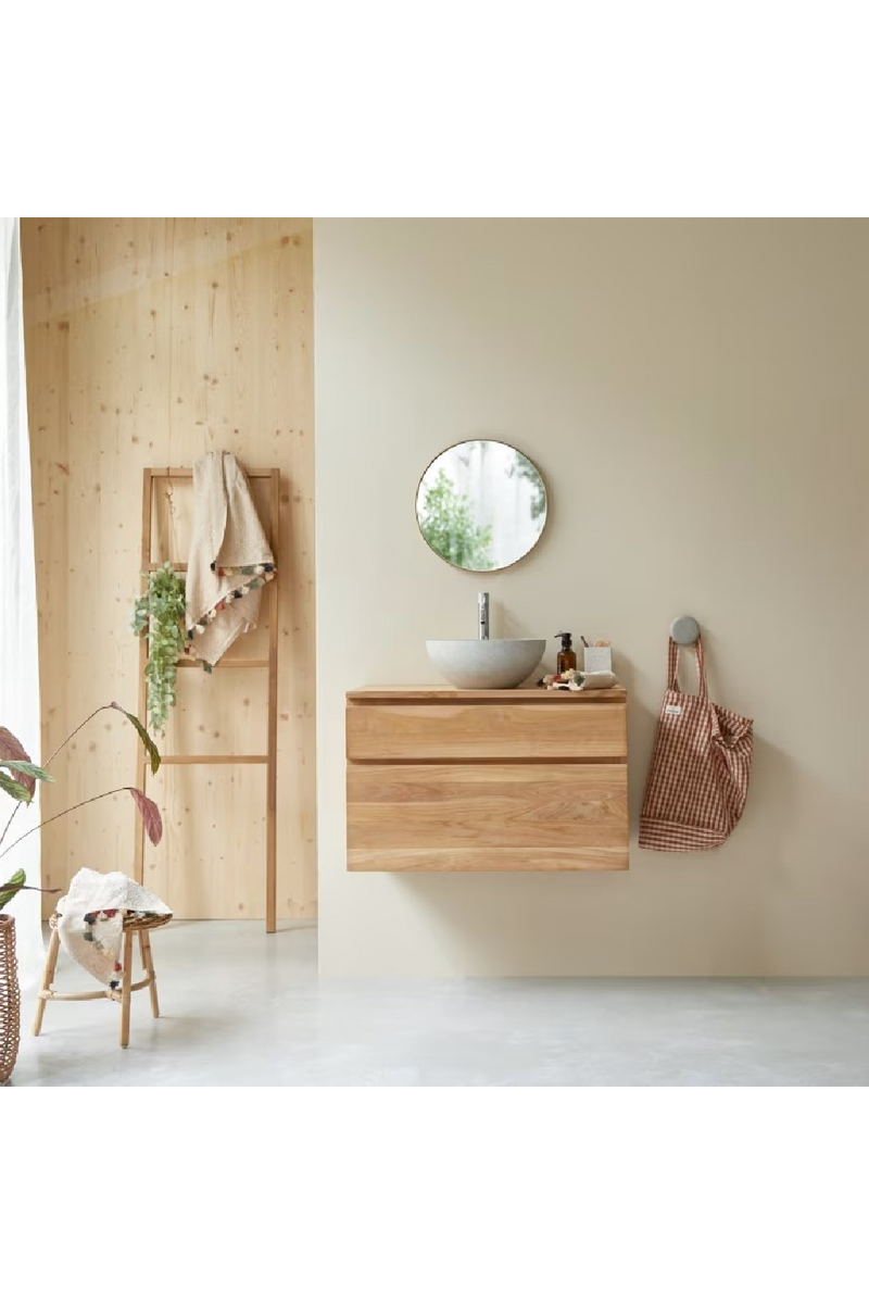 Teak Wall-Mounted Vanity Unit | Tikamoon Jacob | Woodfurniture.com