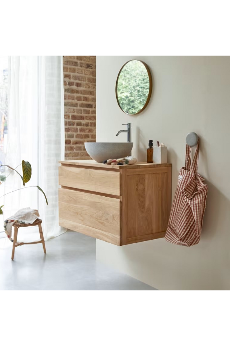 Teak Wall-Mounted Vanity Unit | Tikamoon Jacob | Woodfurniture.com