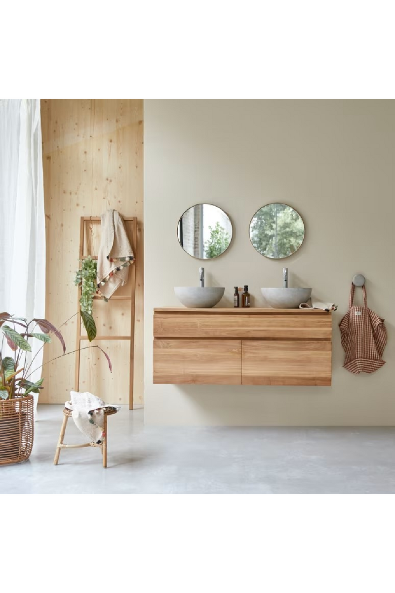 Teak Wall-Mounted Vanity Unit | Tikamoon Jacob | Woodfurniture.com