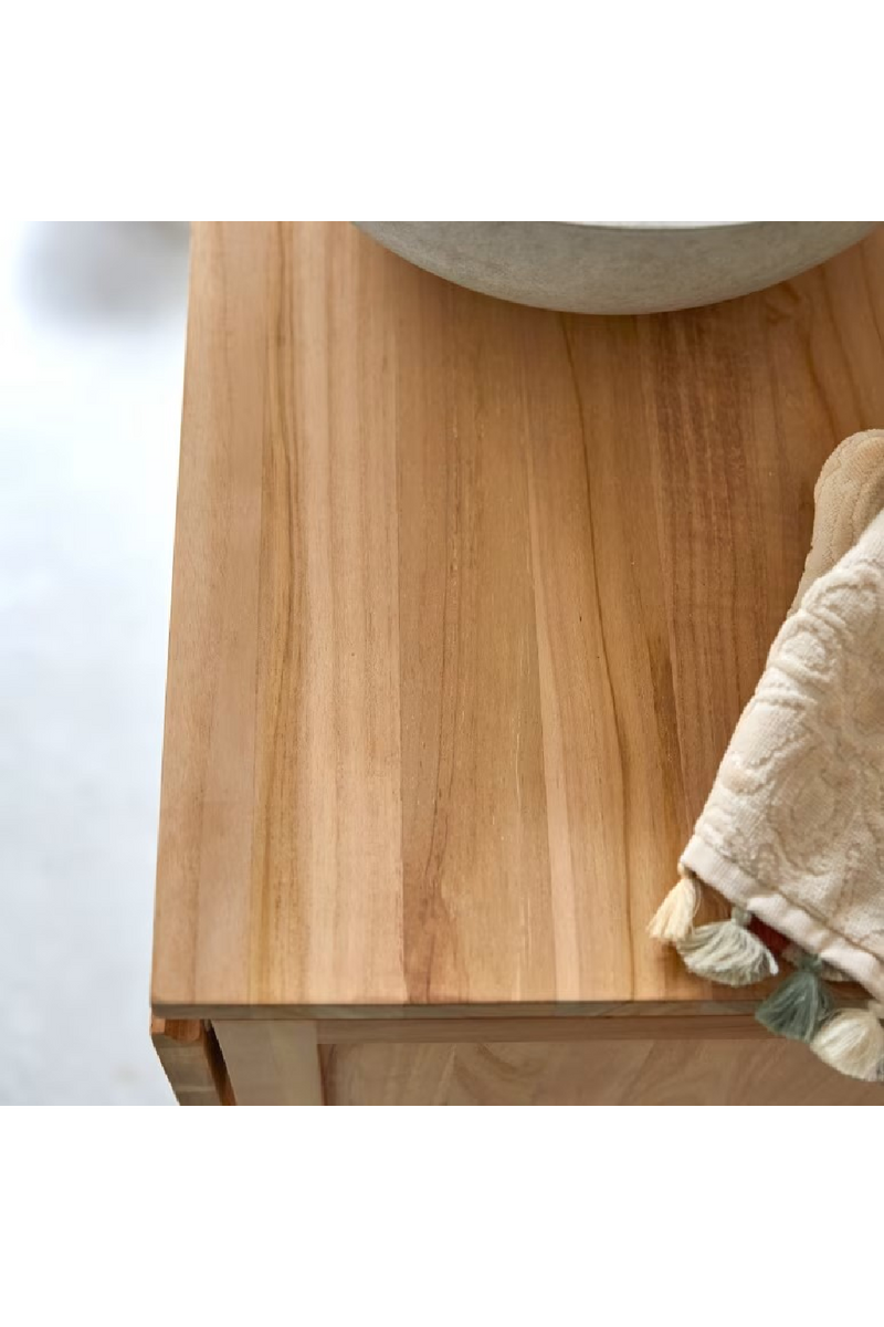 Teak Wall-Mounted Vanity Unit | Tikamoon Jacob | Woodfurniture.com