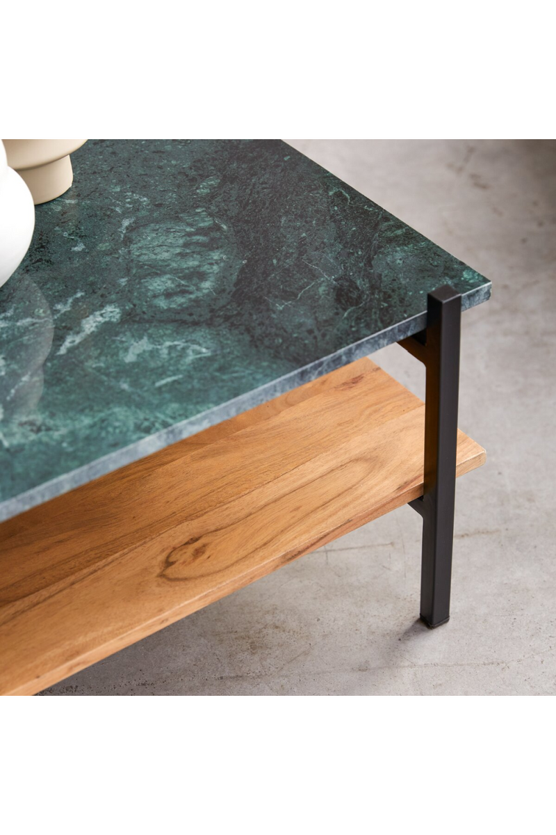 Acacia And Blue Marble Coffee Table | Tikamoon Edit | Woodfurniture.com