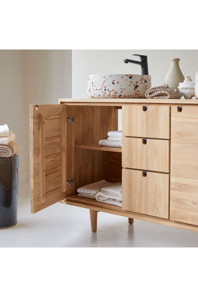 Teak Double Bathroom Vanity | Tikamoon Jonak | Quality Wood Furniture