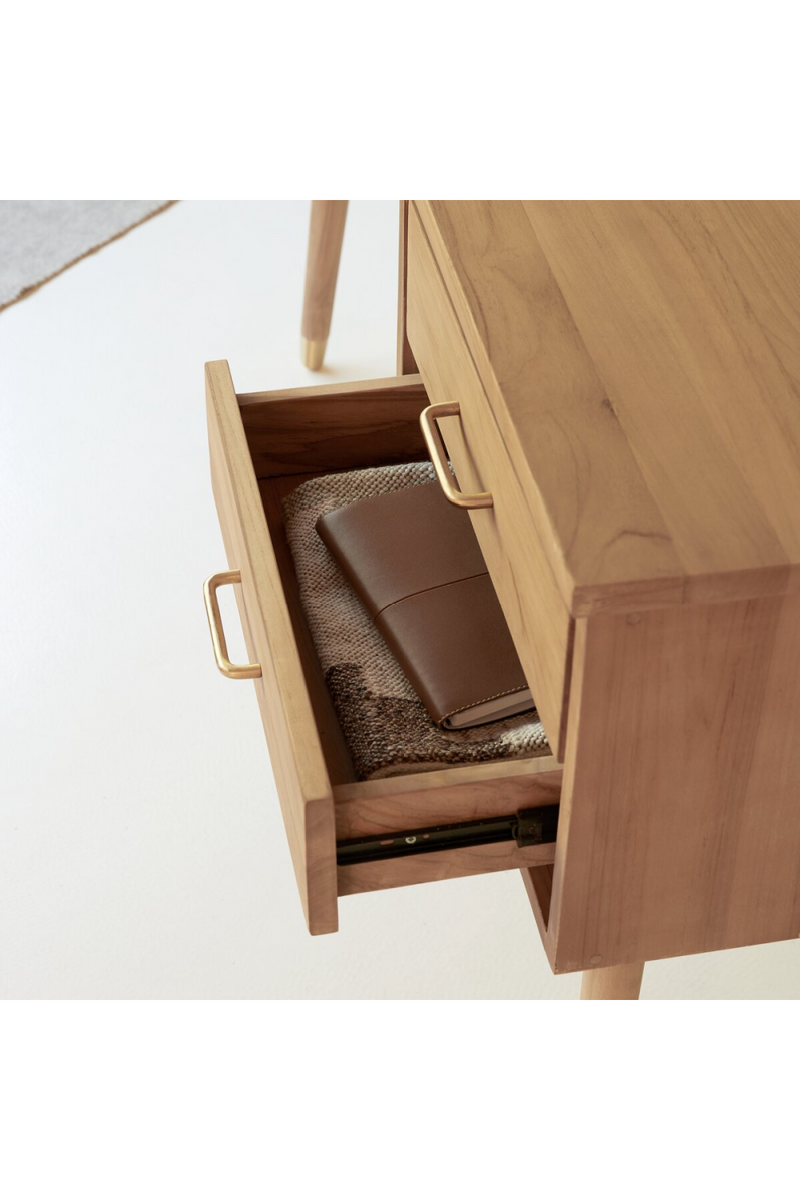 Solid Teak Desk with Drawers | Tikamoon Kort | Woodfurniture.com