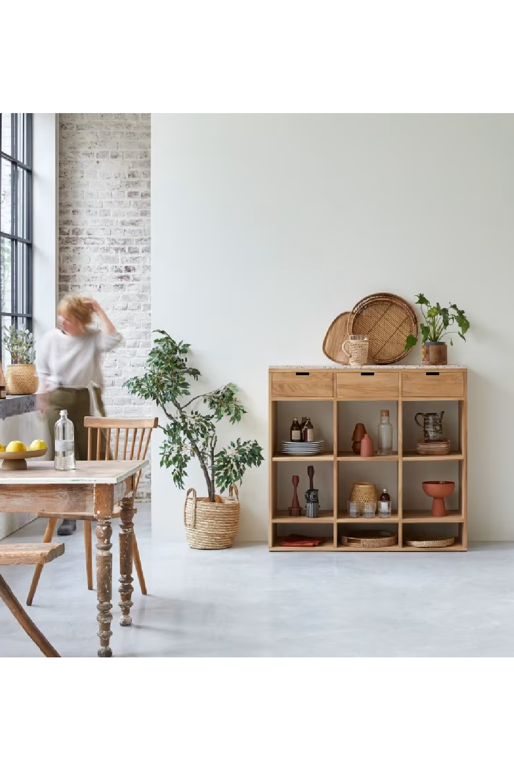 White Terrazzo Bookcase | Tikamoon Miho | Woodfurniture.com