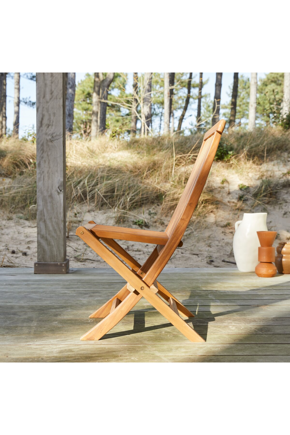 Solid Acacia Garden Chair Set (2), Tikamoon Capri