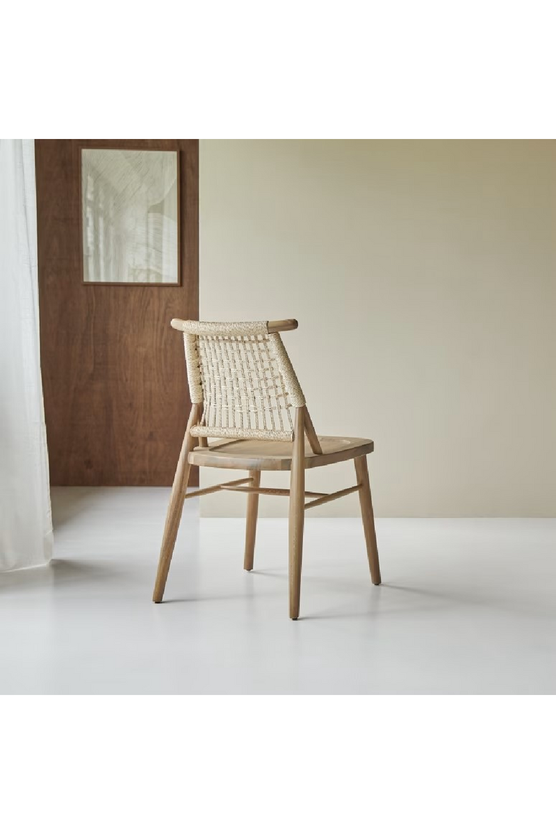 Woven Backrest Dining Chair Set (2) | Tikamoon Arturo  | Woodfurniture.com