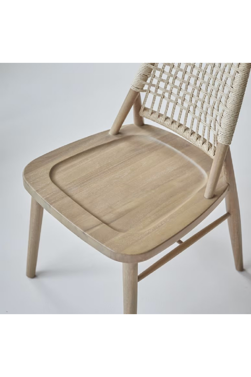 Woven Backrest Dining Chair Set (2) | Tikamoon Arturo  | Woodfurniture.com